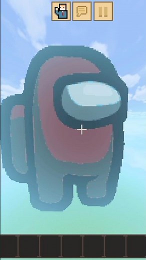 Among us pixel art in minecraft