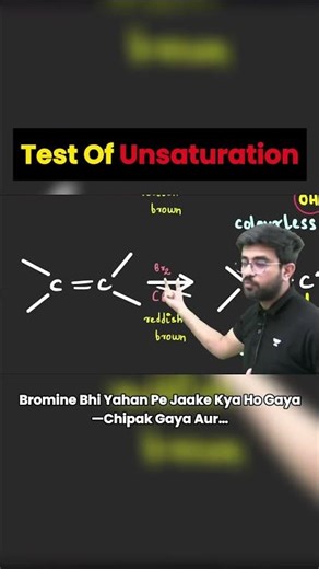 Test Of Unsaturation Explained in 1 min | NEET 2026 | Nitesh Devnani