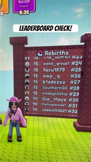 Rebirth Leaderboard Check on Roblox Own A Market 👀 #roblox #ownamarket