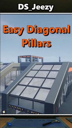 Satisfactory Tips #2 - Easy Diagonal Pillars #gaming #satisfactory #tips