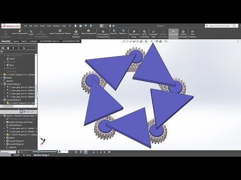 Gear Iris Mechanism in Solidworks