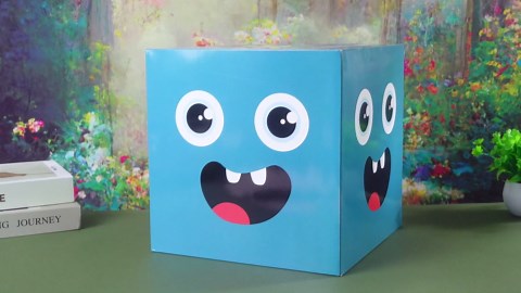 Foilswirl 6 Pcs Monster Birthday Party Decorations Cartoon Big Party Favor Boxes 1st Birthday Monster Theme Large Treat Candy Cookie Boxes 11.8 x 11.8 Inch Cute Baby Shower Supplies Photo Booth Props