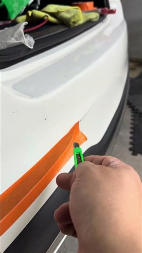 How to mask tape Rear Bumper Reflector #autopaint #custompaint #spraypaint #carpainting #detailing