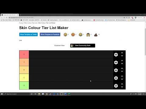Skin Color Tier List, Tier Maker