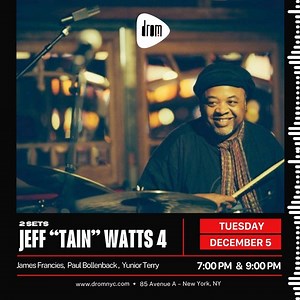 Jeff “Tain” Watts, a Grammy Award-winning jazz drummer and composer known for his distinctive style and virtuosity, has left an indelible mark on contemporary jazz. His impressive career includes Grammy-winning collaborations with artists like Wynton Marsalis, George Benson, and Branford Marsalis. Watts’ explosive power, blazing speed, and mastery of intricate rhythms are complemented by a unique sense of elegance and street funk. A true jazz innovator, he continues to enchant audiences with his