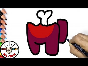 how to draw dead body from among us game step by step