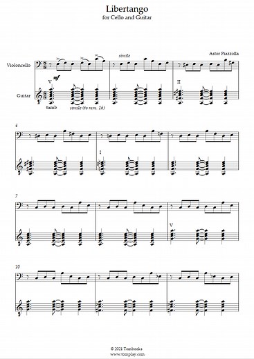 Libertango (Astor Piazzolla) - Cello Sheet Music