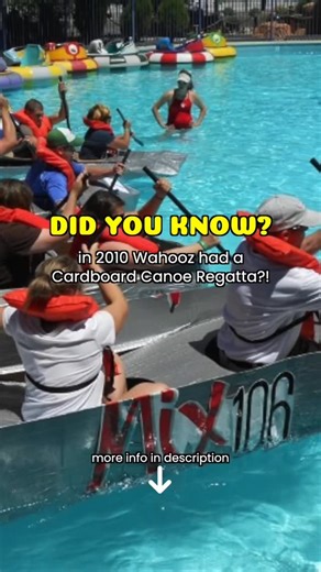 Anyone remember Wahooz’ Cardboard Canoe Regatta back in 2010?! Teams were provided with cardboard, duct tape, a poster board & pencil and given an hour to craft a seaworthy (or at least Bumper Boat pond-worthy) vessel! Add in a fun theme like pirates and let the pandemonium ensue! #wahooz | Wahooz Family Fun Zone