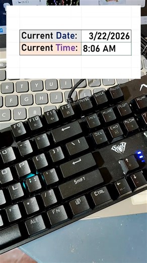 Current Date and Current Time Shortcut in Excel Tips and Tricks #shorts #computer #tipsandtricks