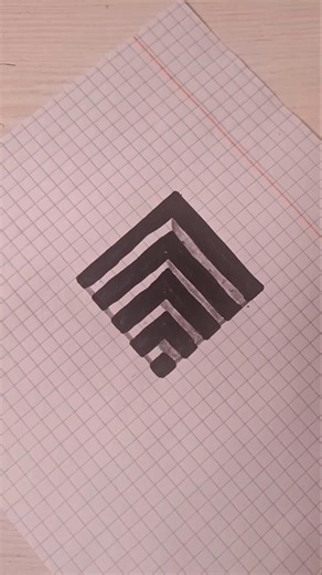 Easy Geometric Drawing ✏️ | Simple & Satisfying Art #illusion #shorts