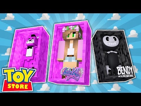 Minecraft TOYSTORE : BENDY TURNS FREDDY INTO A GIRL DOLL! w/LittleKellyandCarly,TinyTurtle