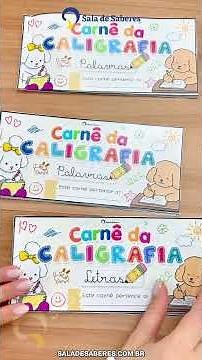 Kit com 5 Carnês para Caligrafia Cursiva: Letras - Palavras e Frases