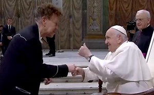 Pope Francis warmly greets infamous 'artist' who created image of crucifix in urine - LifeSite