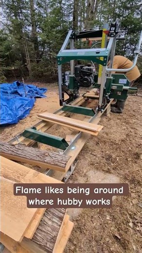 Making our own siding for the dog house with our saw mill