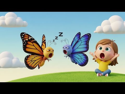 Five Sleepy Butterflies Playing Hide & Se | Nursery Rhymes for Kids & Baby Songs