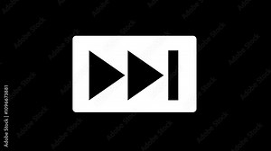 Simple, black and white fast forward icon, a standard symbol for advancing media playback.Bold, geometric play button with fast forward function for easy user navigation.