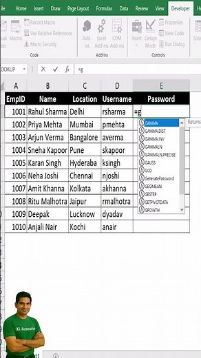 Generate Unique Passwords Every Time – VBA Hack #excel #excelforbeginners #exceltutorial