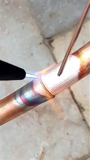 Copper Pipe Brazing in AC | Satisfying Work #hvac #acrepair #copper