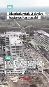 Diyarbakır İl Sağlık Müdürü Dr. Emre Asiltürk, Selahattin Eyyubi Devlet Hastanesi ve Çocuk Hastalıkları Hastanesi’nin yeni yapılan Kayapınar Şehir Hastanesi’ne taşınacağını açıkladı. Yüzde 80’i tamamlanan Şehir Hastanesi’nin ise 2026 yılının sonunda açılması bekleniyor. Bu iki eski hastane binasının yerine ise yeni bir sağlık kompleksi inşa edilmesi düşünülüyor. | Mücadele Gazetesi