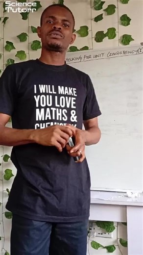 In this video, I explained a brief on how to check for unit consistency. #sciencetutorr #chemistry #mathematics