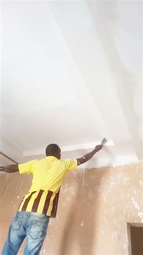 POP Screeding Ongoing | Professional Ceiling Finishing in Progress #construction #fypシ゚viral