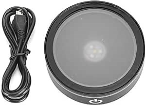 GLOGLOW LED Display Base, 4 LED Light Beads Display Base for Crystals Glass Touch Crystal Merchandise Display Base Colorful Light Crystal Display Base Stand Art 7.7x8.1x2.8 CM