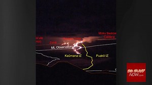 Lava on the move as flow from fissure 3 crosses Mauna Loa Observatory Road | Big Island Now