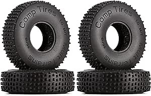 INJORA 1.0 Tires-S4 Multi Terrain Pin Crawler Tires for TRX4M SCX24 AX24 FCX24 Upgrade Parts, 65 * 19mm,T2440