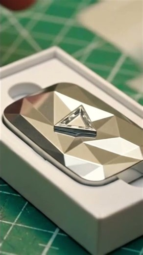 Unboxing My Diamond Play Button #trending #youtube #diamond #play #button