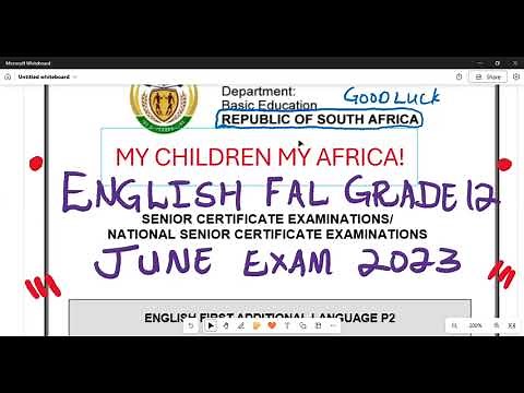 English Fal Grade 12 My Children! my Africa! Paper 2 2023 Term 2
