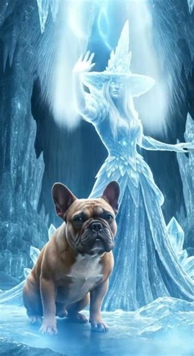 Dog Gets Turned into a FROZEN Ice Puppy! 🥶 #viral #Shorts #Funny #cute #pets #animals