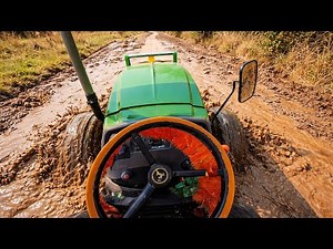 POV Driving John Deere Tractor | Satisfying Rural Farming Ride 4K