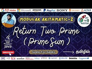 Find Two Prime Numbers with a Given Sum | Return Two Prime Numbers