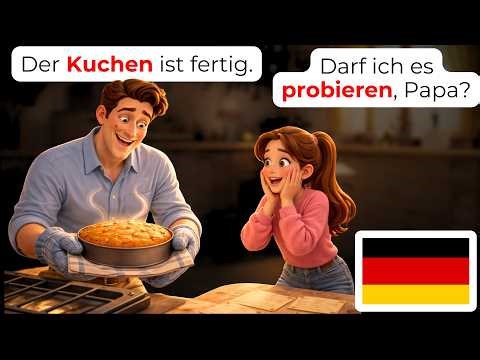 🇩🇪 15 German Recipe Conversations Every Beginner Should Learn | Father & Daughter A1-A2