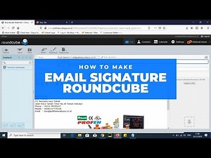 How to Create Email Signature Roundcube With Image and Text