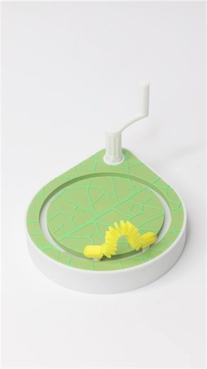 3D Printed worm goes round and round. #3dprinting #inchworm #automation