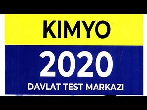 Dtm-2020 kimyo Eritmalar