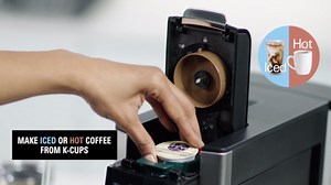 Hamilton Beach FlexBrew 5-in-1 Coffee Maker, Single Serve, 12-Cup Coffee Pot, Hot & Iced, K Cup Pod Compatible or Grounds, Black