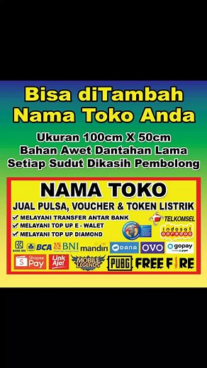 Spanduk Dengan Nama Toko