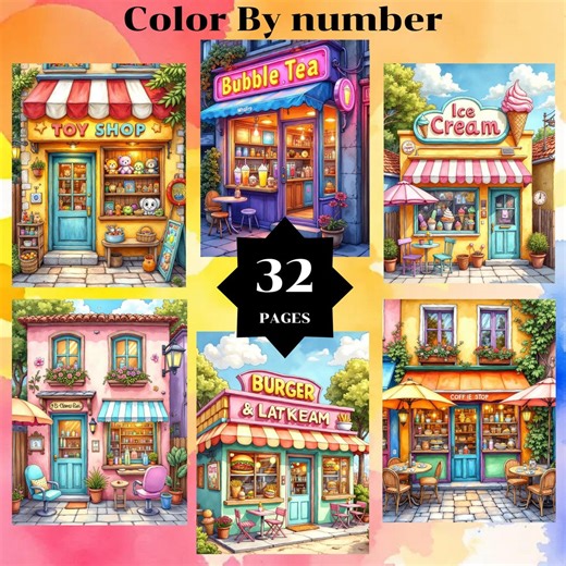 Coloring by Number, 32 Pages, 24 Colors, for Adults, Printable, 8.5 X 11 In, PNG & SVG File, Digital, Instant Download, Paint by Numbers - Etsy