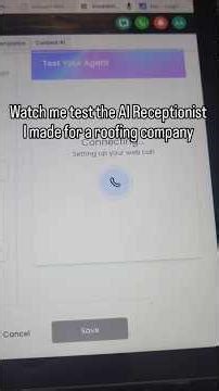 watch me test the AI Receptionist I just made for a roofing company