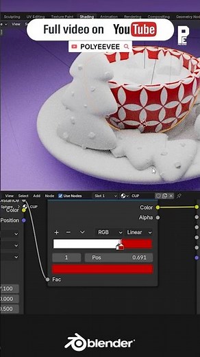 Blender Tutorial: Hot Chocolate Cup Scene with Marshmallows #blender #tutorial #polyeevee