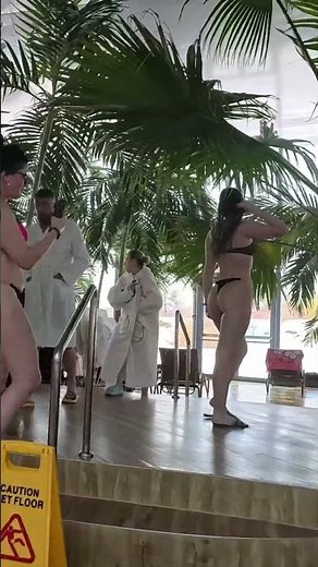 Indoor waterpark walk - part 2 #bikini #swimsuit