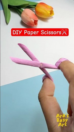 ✂️ DIY Origami Scissors ✂ paper craft ideas ‪@ArasEasyArt‬ #viral #diy #ytshorts #scissors #ideas