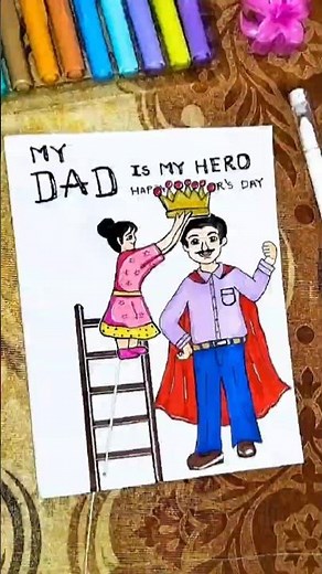 Father's Day Special | Handmade Card for Dad | Easy Card for kids #fathersday #howtomakecard #diy