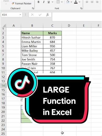 Mastering the LARGE Function in Excel