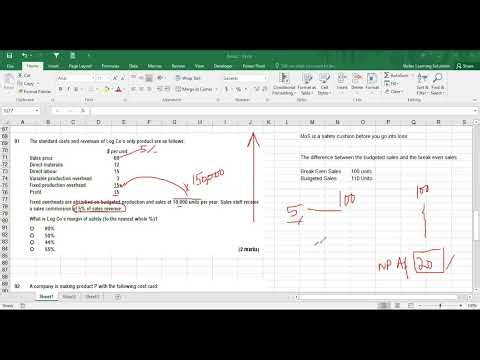 ACCA F5 / PM Exam Question Practice | CVP & Limiting Factor | Kit MCQs