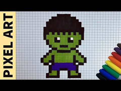 Come disegnare Hulk Pixel Art | How To Draw hulk pixelart