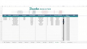 Checkbook Register With Monthly and Annual Summaries Google Sheets Spreadsheet, Digital Transaction Tracker Template, Check Register Ledger - Etsy