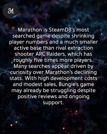 Marathon Tops SteamDB Searches as ARC Raiders Leads Extraction Shooters in Players